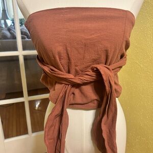 SHEIN Rust Strapless Top